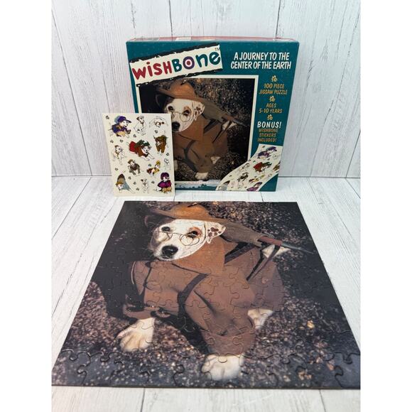 2 Wishbone Puzzles 100 pc Romeo Juliet Journey Center Earth + Toys Figures 1997 - Picture 11 of 16